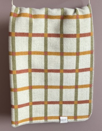 Halvpledd Gull Hvitgrønn