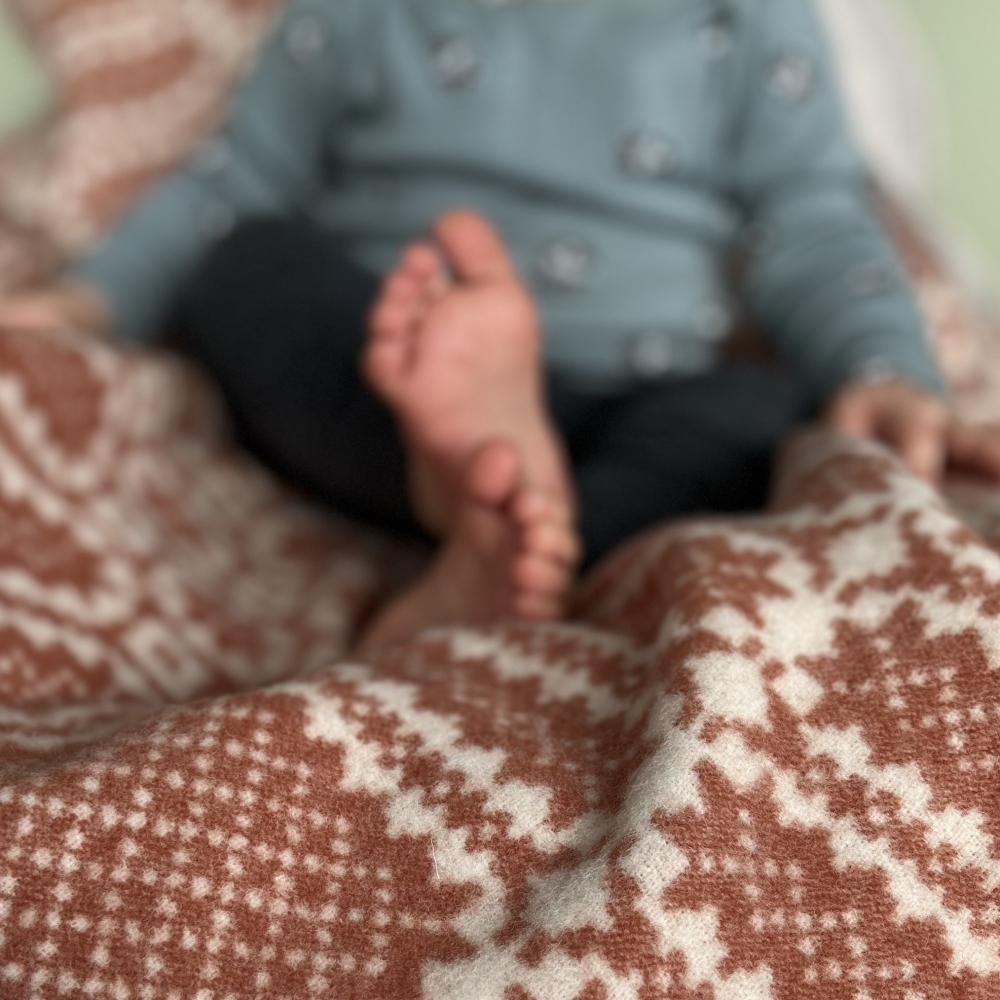 Pledd i 100% ull
70x100 cm